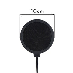 Mini Pop Filter with Flexible 360° Gooseneck Clip - Ideal for Professional Microphone Recording